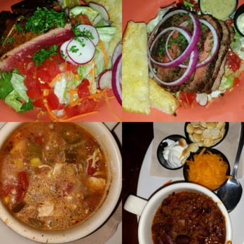 The Silver Moon - Top left is rare tuna salad, steak salad top right, chicken and sausage gumbo bottom left and chili with cheese and sour cream - Bars Near Me - Eatonton, Georgia The Silver Moon - Top left is rare tuna salad, steak salad top right, chicken and sausage gumbo bottom left and chili with cheese and sour cream - Bars Near Me - Eatonton, Georgia