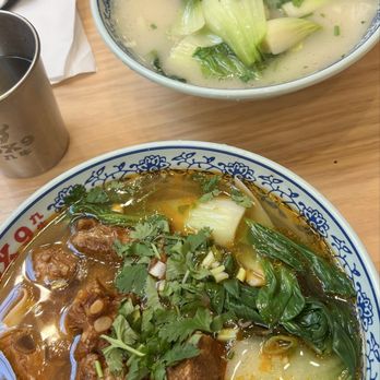 Ox 9 Lanzhou Handpulled Noodles - N.1.2      Stew Lamb Noodles 清炖羊肉汤面 N.1.2     Stewed Pork Ribs Noodle 红烧排骨面 - Noodles Near Me - San Mateo, California