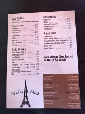 Menu photo 7 Crepes de Paris Jurupa Valley, CA