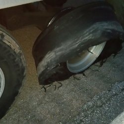 Petro Stopping Center - Super single trailer tire blows!
