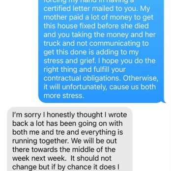 A&B Construction - Screenshots of text of the owner admitting they owe us labour - General Contractors Near Me A&B Construction - Screenshots of text of the owner admitting they owe us labour - General Contractors Near Me