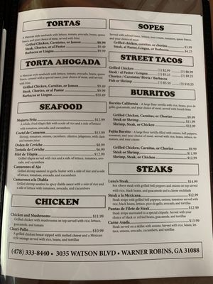 Menu photo 6 Luna Taqueria Warner Robins, GA