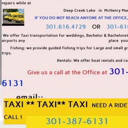 Deep Creek Lake Taxi - Killing the souls of graphic designers since 2012