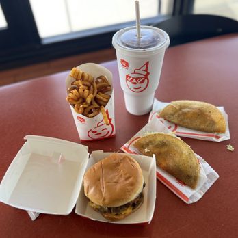 Jack in the Box - Burger, Tacos, Curly Fries with a drink - Fast Food Near Me - Santa Monica, California