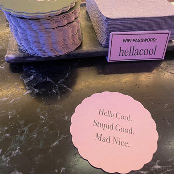 Mad Nice - I love the branding on the coasters! - Italian Near Me - Detroit, Michigan