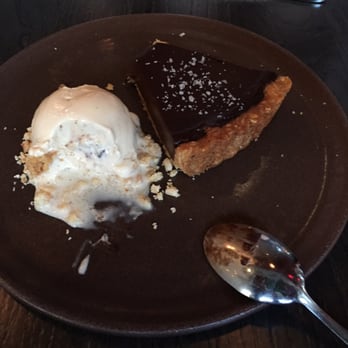 Mita's Restaurant and Bar - Dark chocolate torte with almond crust and dulce de leche ice cream! Phenomenal! - Spanish Near Me - Cincinnati, Ohio Mita's Restaurant and Bar - Dark chocolate torte with almond crust and dulce de leche ice cream! Phenomenal! - Spanish Near Me - Cincinnati, Ohio