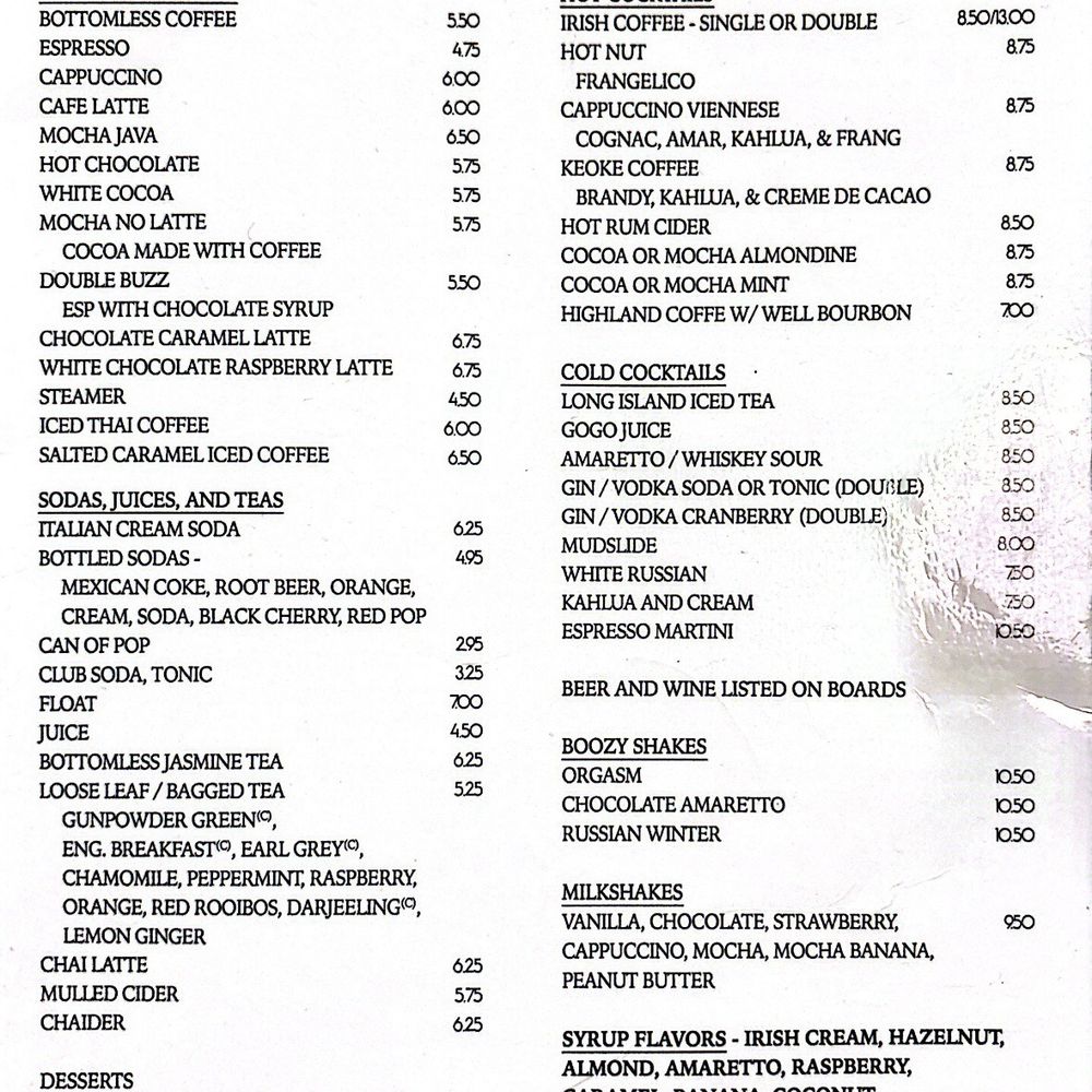 Menu Menu