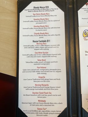 Menu photo 6 Two Chicks Reno, NV