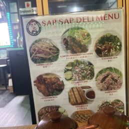 The menu complete with pictures.