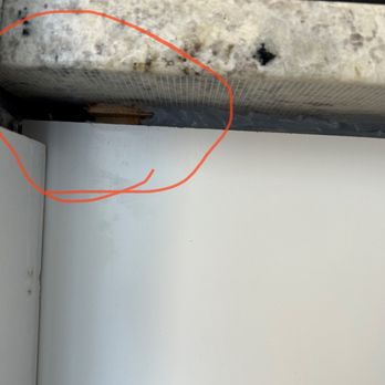 U. S. Granite - Gap that the granite installers left where the granite is supposed to meet the cabinets. Very poor workmanship! - Kitchen & Bath Near Me - Danbury, Connecticut U. S. Granite - Gap that the granite installers left where the granite is supposed to meet the cabinets. Very poor workmanship! - Kitchen & Bath Near Me - Danbury, Connecticut