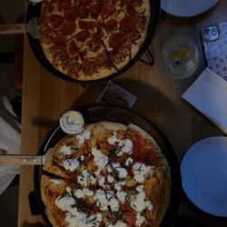 Crust & Cocktails - Margherita Pizza and Classic Pepperoni Pizza