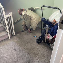 More dirty carpets. Homeless asked to leave building at 6am. Yes. That's a pipe on the floor. More dirty carpets. Homeless asked to leave building at 6am. Yes. That's a pipe on the floor.