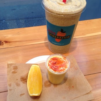 Juice Generation - Vital Shot and Peanut Butter split - Juice Bars & Smoothies Near Me - New York, New York Juice Generation - Vital Shot and Peanut Butter split - Juice Bars & Smoothies Near Me - New York, New York