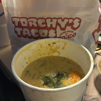 Torchy's Tacos - The 'large' queso ordered. - Tex-Mex Near Me - Amarillo, Texas Torchy's Tacos - The 'large' queso ordered. - Tex-Mex Near Me - Amarillo, Texas