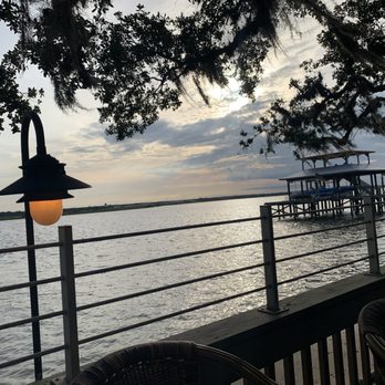 Caps On The Water - View from our table after being seated before sunset - Seafood Near Me - St Augustine, Florida