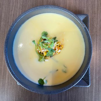 Solbar - Chilled Corn Soup - New American Near Me - Calistoga, California Solbar - Chilled Corn Soup - New American Near Me - Calistoga, California