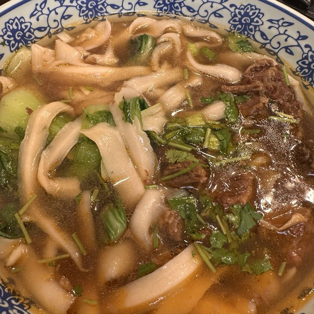 Ox 9 Lanzhou Handpulled Noodles - N.1.2     Braised Beef Stew Noodles 红烧牛肉面. With knife cut noodles - Noodles Near Me - San Mateo, California