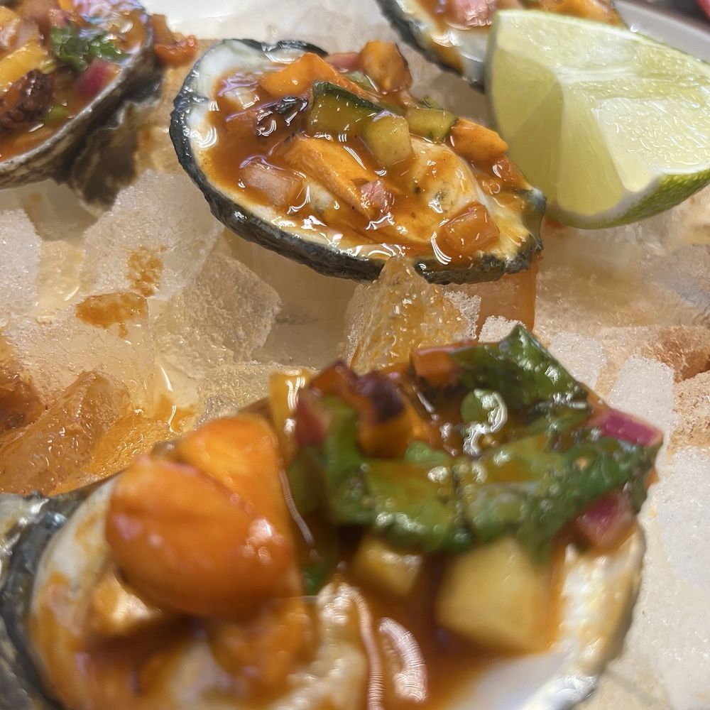 Super clean shucked oysters? Yes! Ceviche with a little spice on top?! Absolutely!!! Super clean shucked oysters? Yes! Ceviche with a little spice on top?! Absolutely!!!