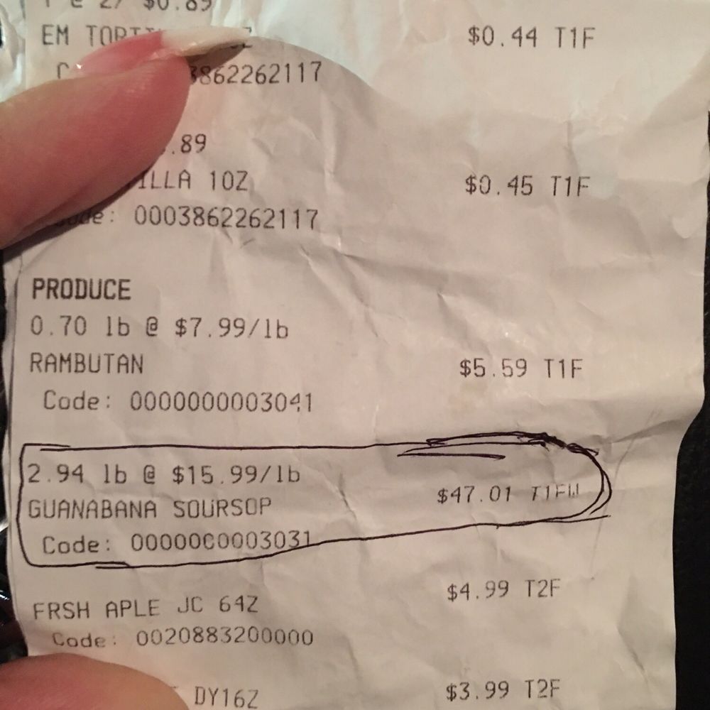 Pete's Market - Proof of the very expensive spoiled soursop that I bought - Grocery Near Me - Bridgeview, Illinois