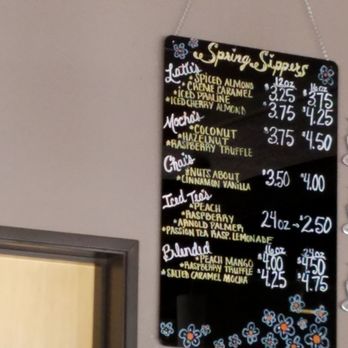 Javalujah Coffee House - a menu on the wall - Coffee & Tea Near Me - Sierra Vista, Arizona