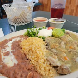 Eddie's Cocina - Chili Verde platter!
