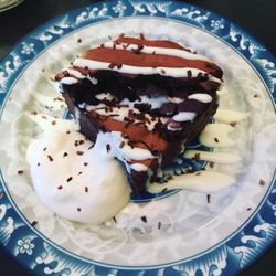 The Capitol Bar - Brownie with Cream cheese whipped cream