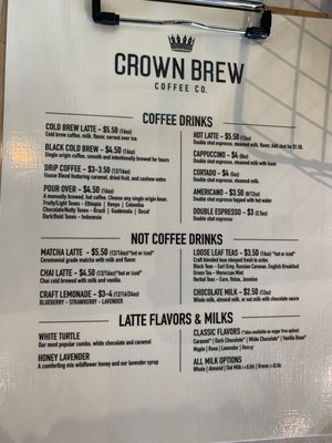 Menu photo 6 Crown Brew Coffee Marion, IL