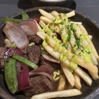 Kayao - Lomo Chifero. Please remove fries out of the soup! - Peruvian Near Me - Chicago, Illinois