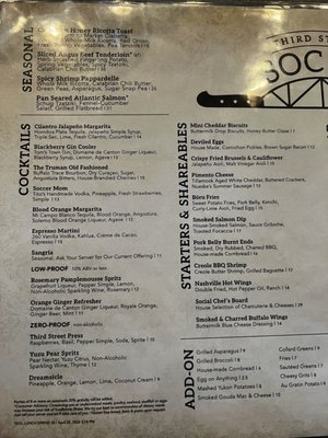 Menu photo 3 Third Street Social Olathe, KS