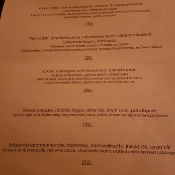 Kryp In - Menu - Scandinavian Near Me - Stockholm, Alberta Kryp In - Menu - Scandinavian Near Me - Stockholm, Alberta