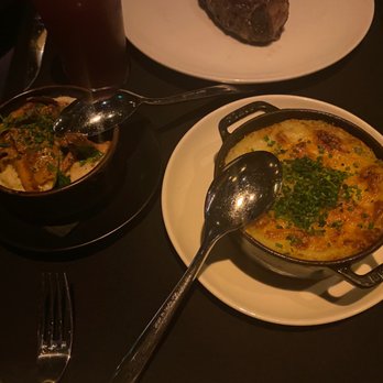 The Butcher's Table - dulcet potato puree, meyer lemon GF and cauliflower polenta, chanterelle GF - Steakhouses Near Me - Seattle, Washington