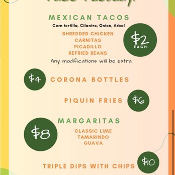 A-Mari-Mix Restaurant - April 2025 Taco Tuesday menu - Mexican Near Me - Miami, Florida