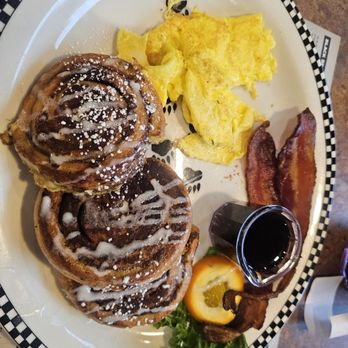 Black Bear Diner Burleson - Cinnamon roll french toast, bacon and eggs. - Diners Near Me - Burleson, Texas Black Bear Diner Burleson - Cinnamon roll french toast, bacon and eggs. - Diners Near Me - Burleson, Texas