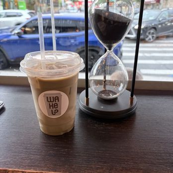 Wake Up Coffee Shop - Ice Latte Blue Raspberry so good - Coffee & Tea Near Me - New York, New York