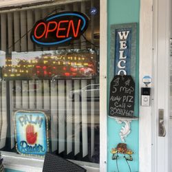 Sonia's Psychic  Studio  and  Gifts - Open sign.