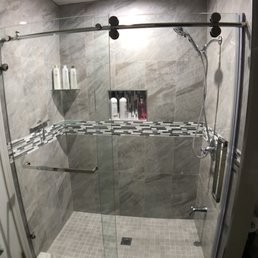 New shower that replaced a bathtub New shower that replaced a bathtub