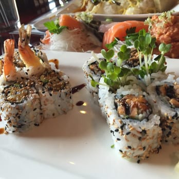 Sushi Yoshi - Salmon skin and shrimp tempera rolls - Sushi Bars Near Me - Vienna, Virginia Sushi Yoshi - Salmon skin and shrimp tempera rolls - Sushi Bars Near Me - Vienna, Virginia