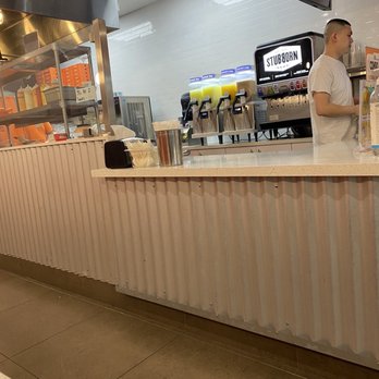 Two Hands Corn Dogs - Two Hands corn dogs shop interior evening shot - Korean Near Me - Torrance, California