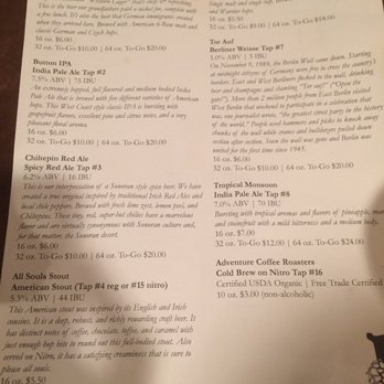 Button Brew House - Grand opening menu - Breweries Near Me - Tucson, Arizona