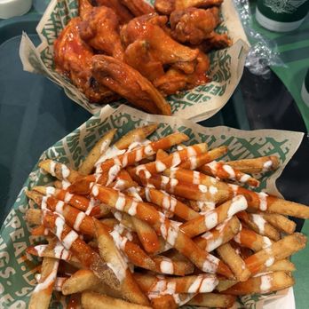 Wingstop - Buffalo Ranch fries and the amazing, shareable "15 wing" hot classic wings, fries, drink combo - Chicken Wings Near Me - Canton, Georgia