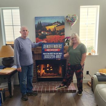 Den Defenders - Our refreshed fireplace surround and new gas log set! - Chimney Sweeps Near Me Den Defenders - Our refreshed fireplace surround and new gas log set! - Chimney Sweeps Near Me