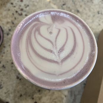 Coffee Lab & Roasters Evanston - Hot UBE latte - Coffee & Tea Near Me - Evanston, Illinois Coffee Lab & Roasters Evanston - Hot UBE latte - Coffee & Tea Near Me - Evanston, Illinois