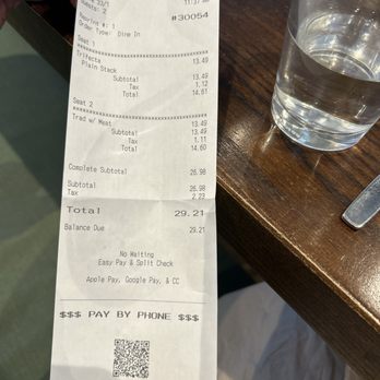 First Watch - Bill for 2 - Breakfast & Brunch Near Me - Cedar Park, Texas