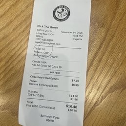 Receipt of desserts Receipt of desserts