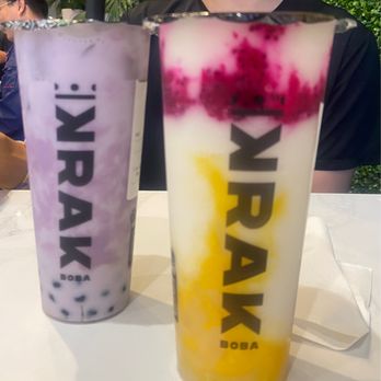 Krak Boba - Taro Twist (Large) and Dragon Slayer (Large) - Bubble Tea Near Me - Lake Forest, California