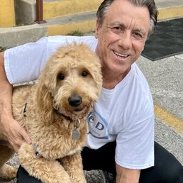Cooper and his favorite dog trainer Dean, of Double D Dog Training! Cooper and his favorite dog trainer Dean, of Double D Dog Training!