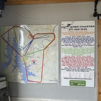 Chopper Charter - Map and price list - Tours Near Me - Branson, Missouri