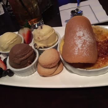 Bull Durham Bar - Dessert menu: brulee and three flavored ice cream - Bars Near Me - Durham, North Carolina