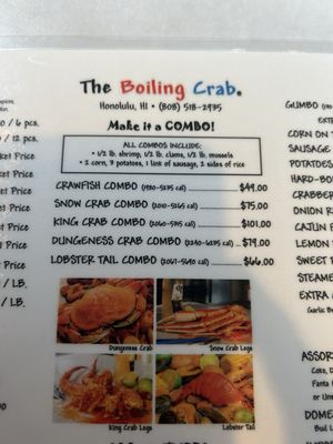 Menu photo 5 The Boiling Crab Honolulu, HI