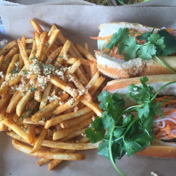 Nguyen's Kitchen - Garlic fries and grilled pork sandwich - Vietnamese Near Me - Orange, California